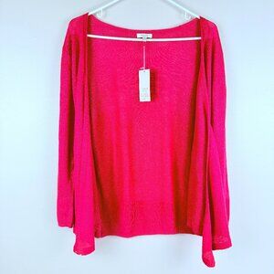 NWT Casual Studio Linen Convertible Cardigan 4-Way Wrap Tie Open Front M